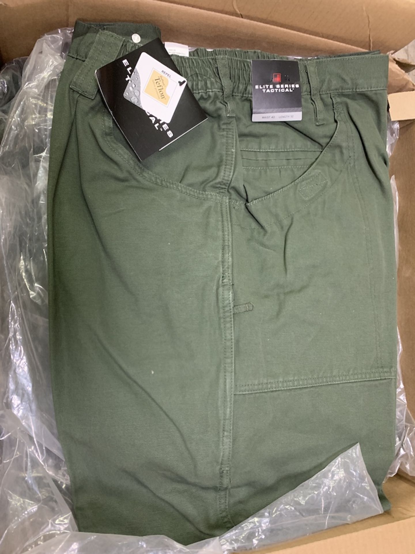 49 Pairs of Woolrich Elite Series Tactical Pants, Teflon, Dark Green, Various Sizes, Retail $1,225+ - Image 3 of 5