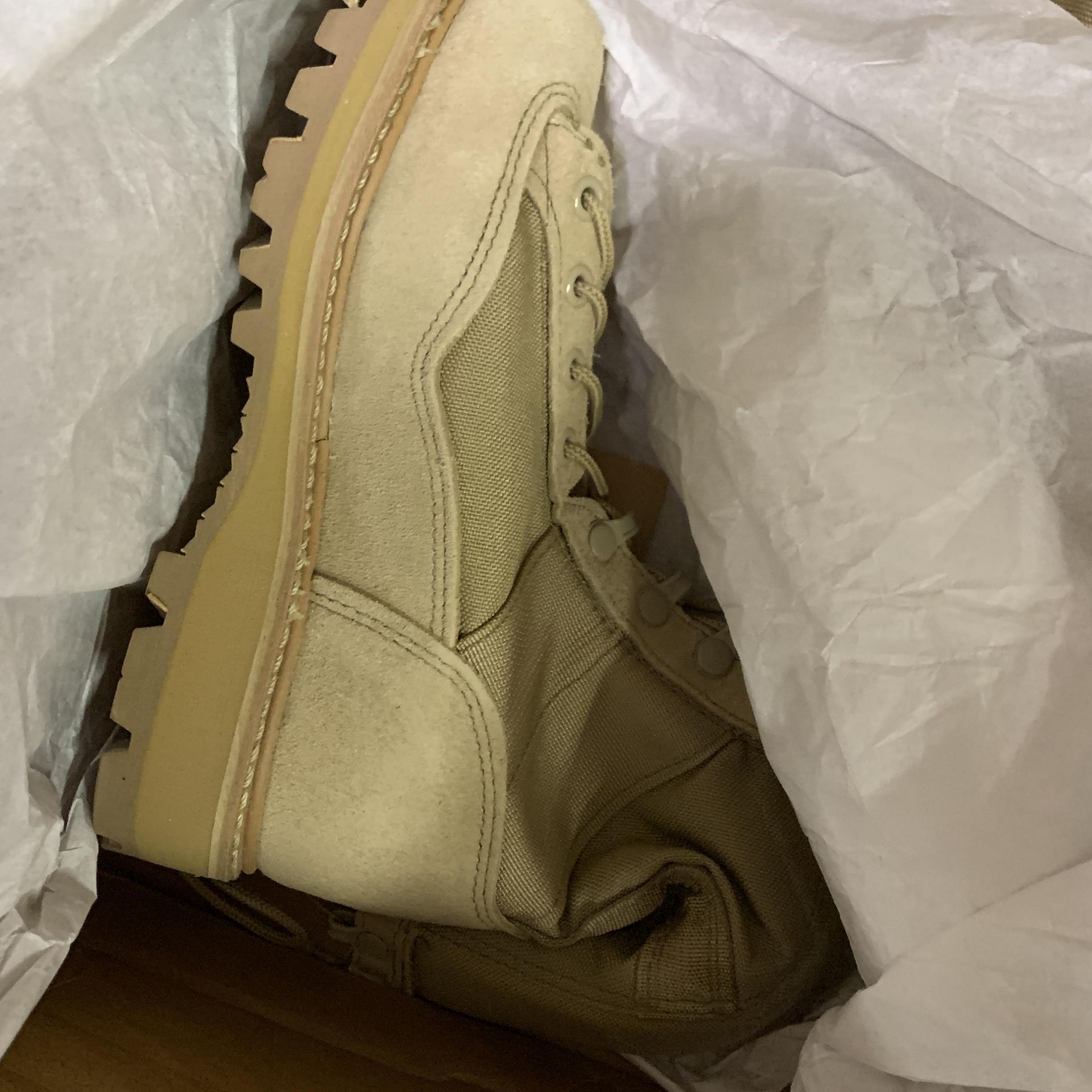 8 Pairs of Corcoran Desert Combat Boots, Tan 4380, Various Sizes, Retail Value $400++ - Image 2 of 4