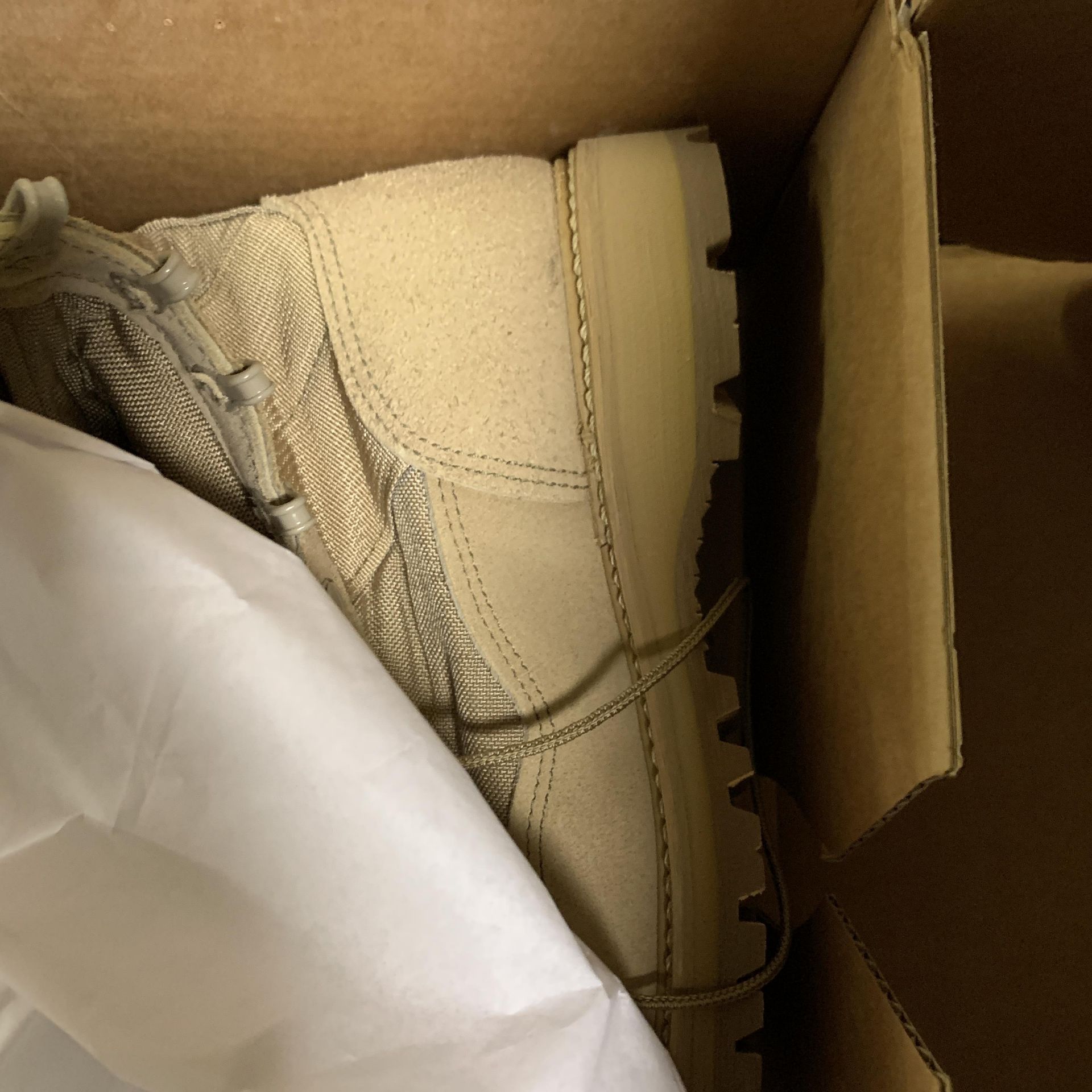 7 Pairs of Corcoran Desert Combat Boots, Tan 4380, Various Sizes, New in Box, Retail $350++ - Image 2 of 2