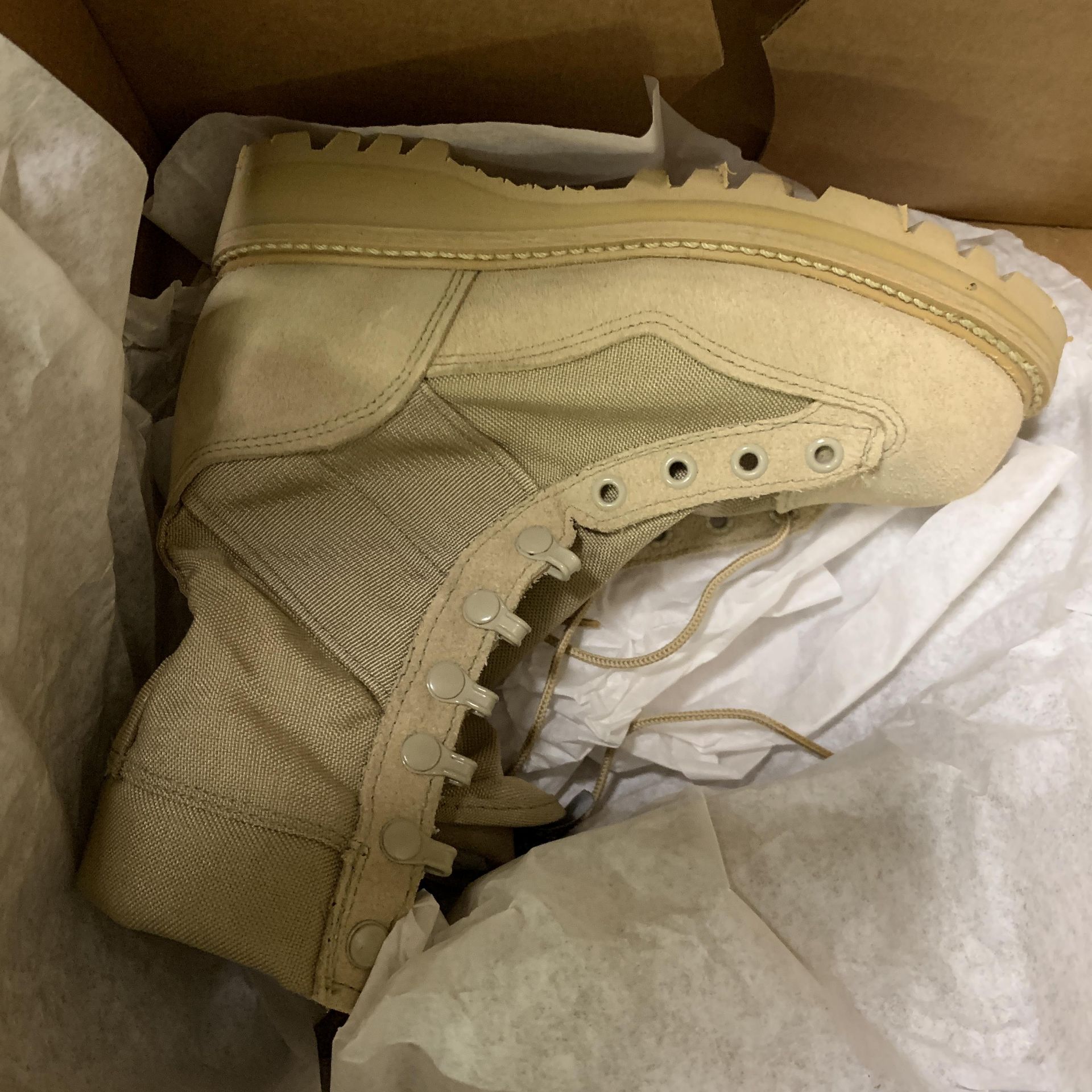 8 Pairs of Corcoran Desert Combat Boots, Tan 4380, Various Sizes, Retail $400++