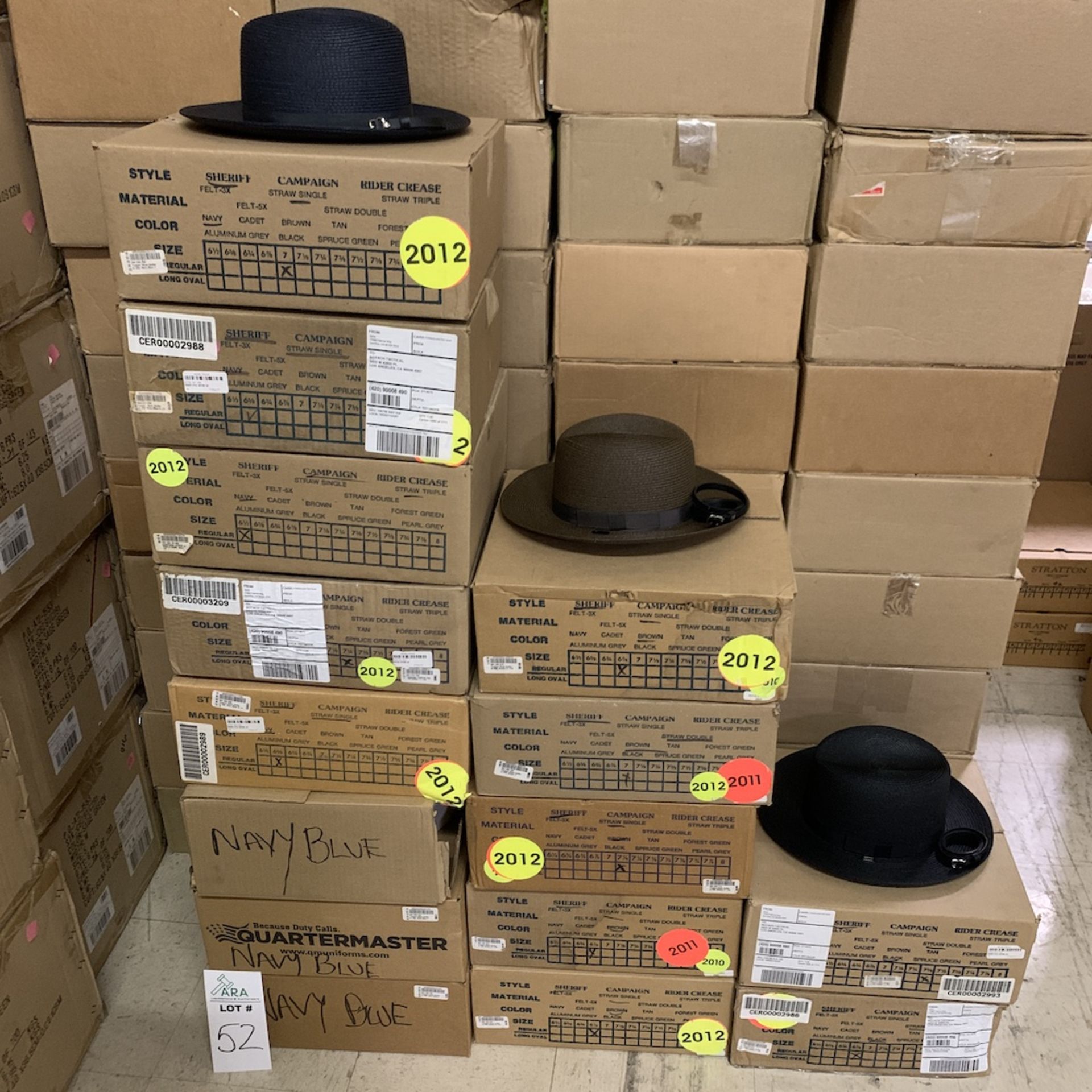 15 Sheriff Uniform Hats, The Lawman Genuine Milano, Straw Single, Various Colors, Various Sizes - Image 2 of 12