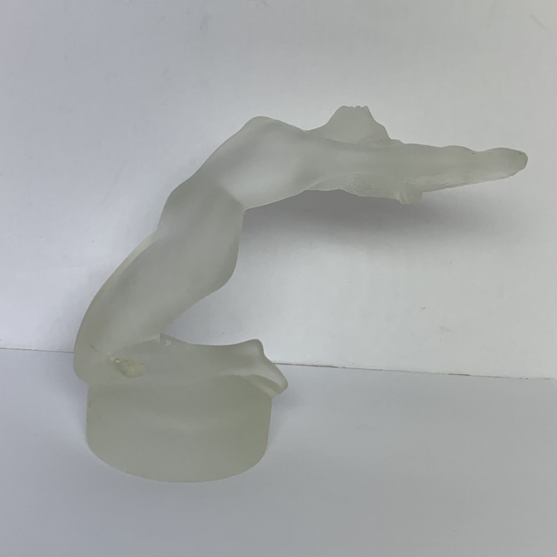 Glass Collectable Figurine, Leaning Backward Woman