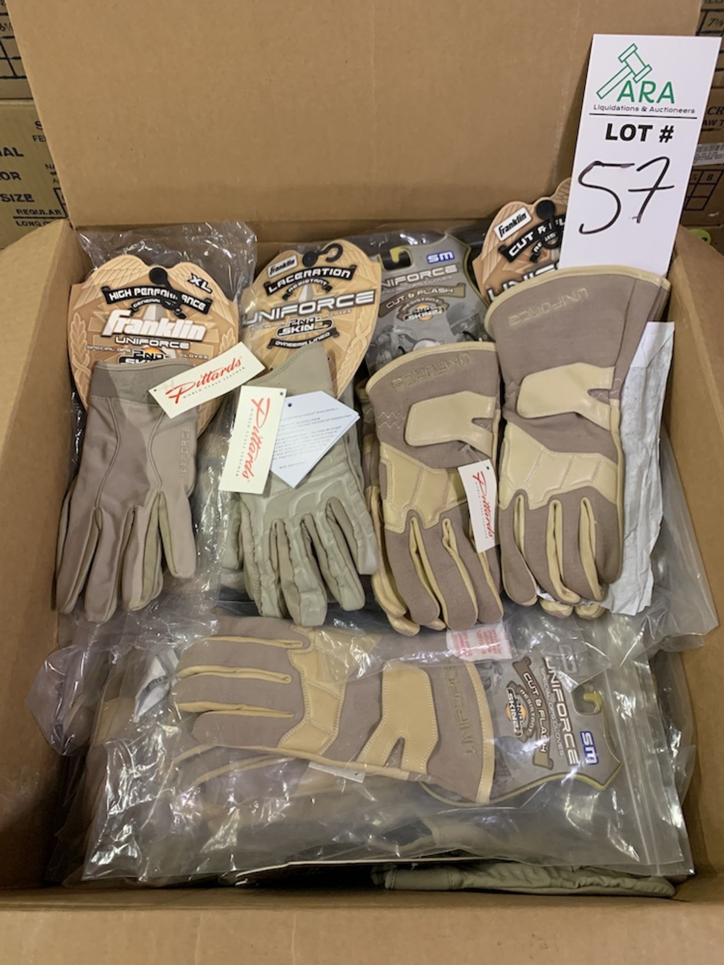 45 Pairs Franklin Uniforce Gloves, High Performance 2nd Skin2 "Special Ops" Sml, 4 Tan Styles, New