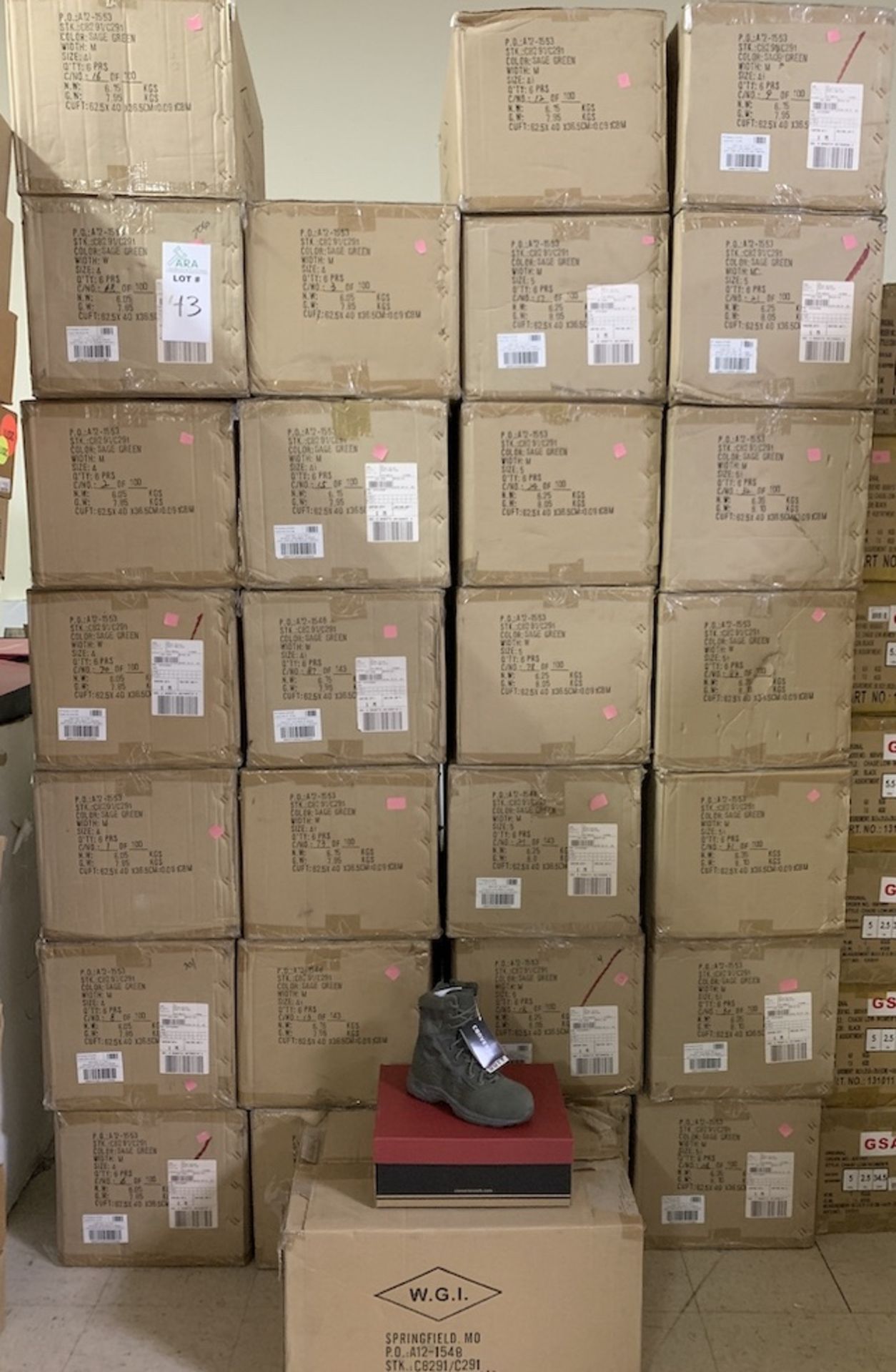 2 Pallets Converse Velocity Sage Army Combat Boots, 167 Pairs, New, $13,500++ Retail, Various Sizes