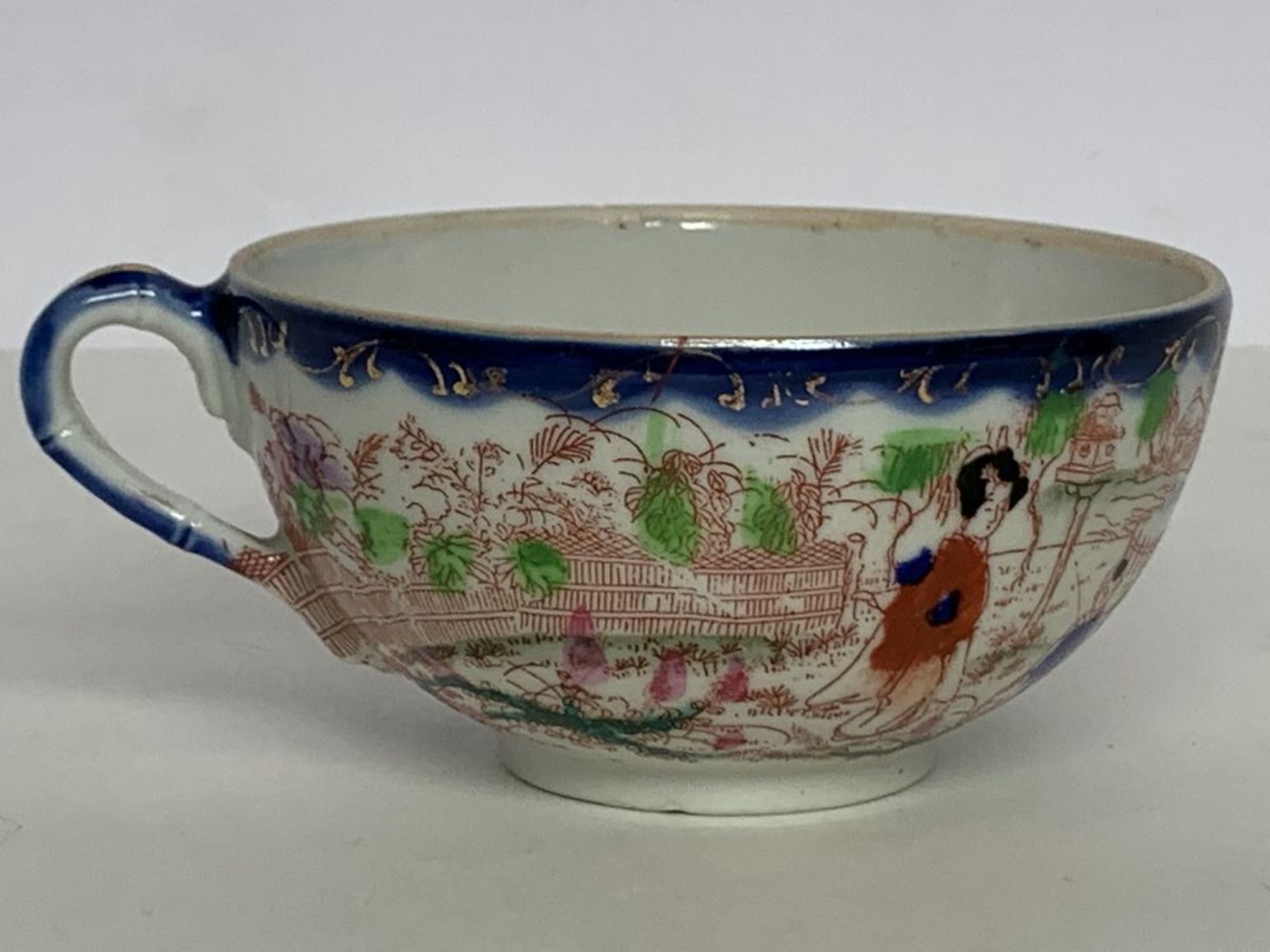 Antique Bone China Tea Cup Set Appears to be quite old and hand painted, unverified - Image 4 of 9