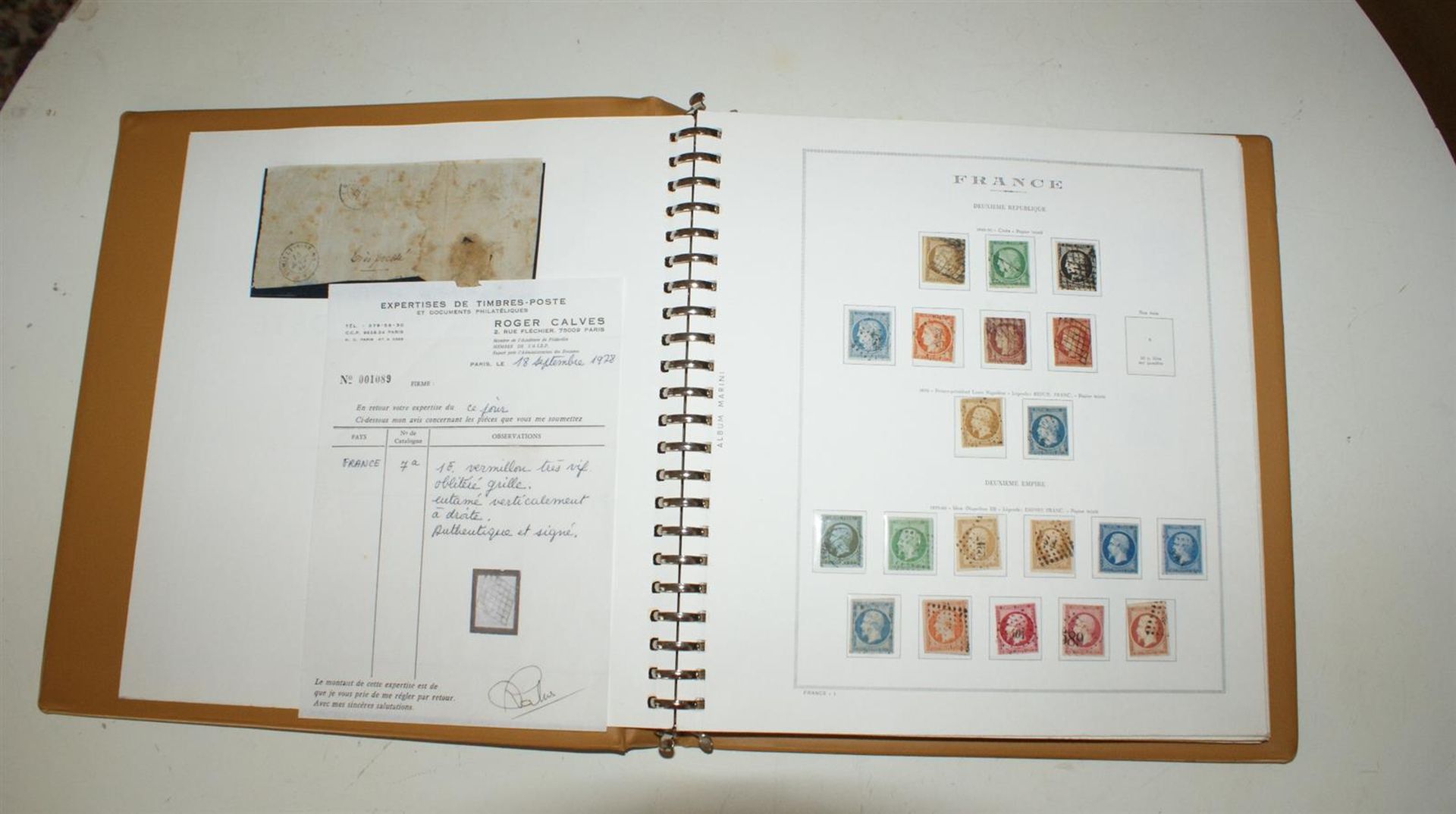 Classeur 1 : timbres de France de 1849 à 1944 - pour les classiques : 7 a touché [...]