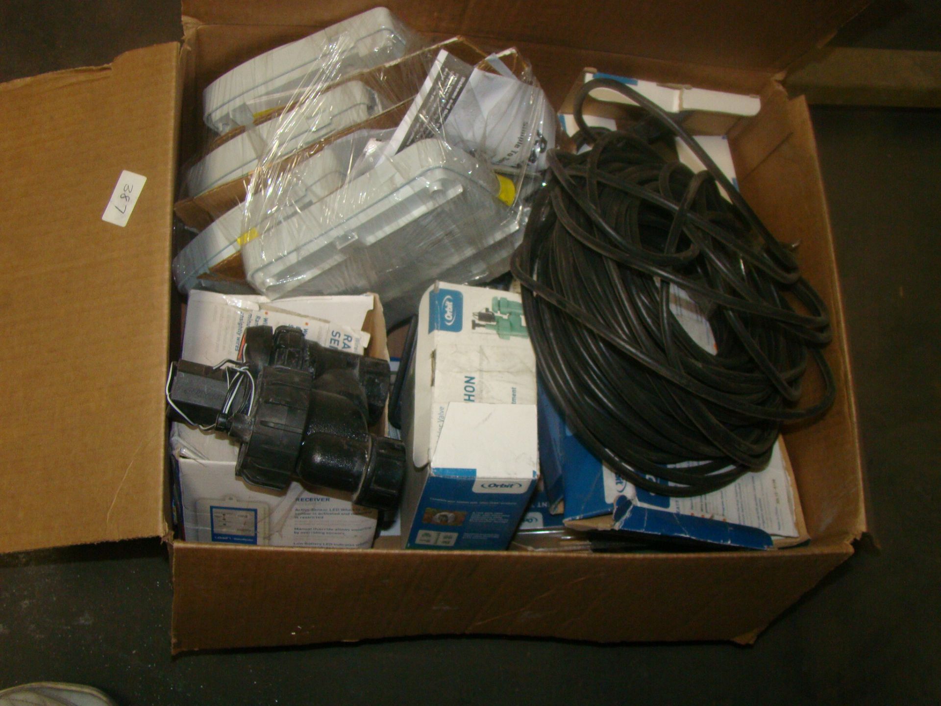 Box irrigation supplies-timers-sensors; etc