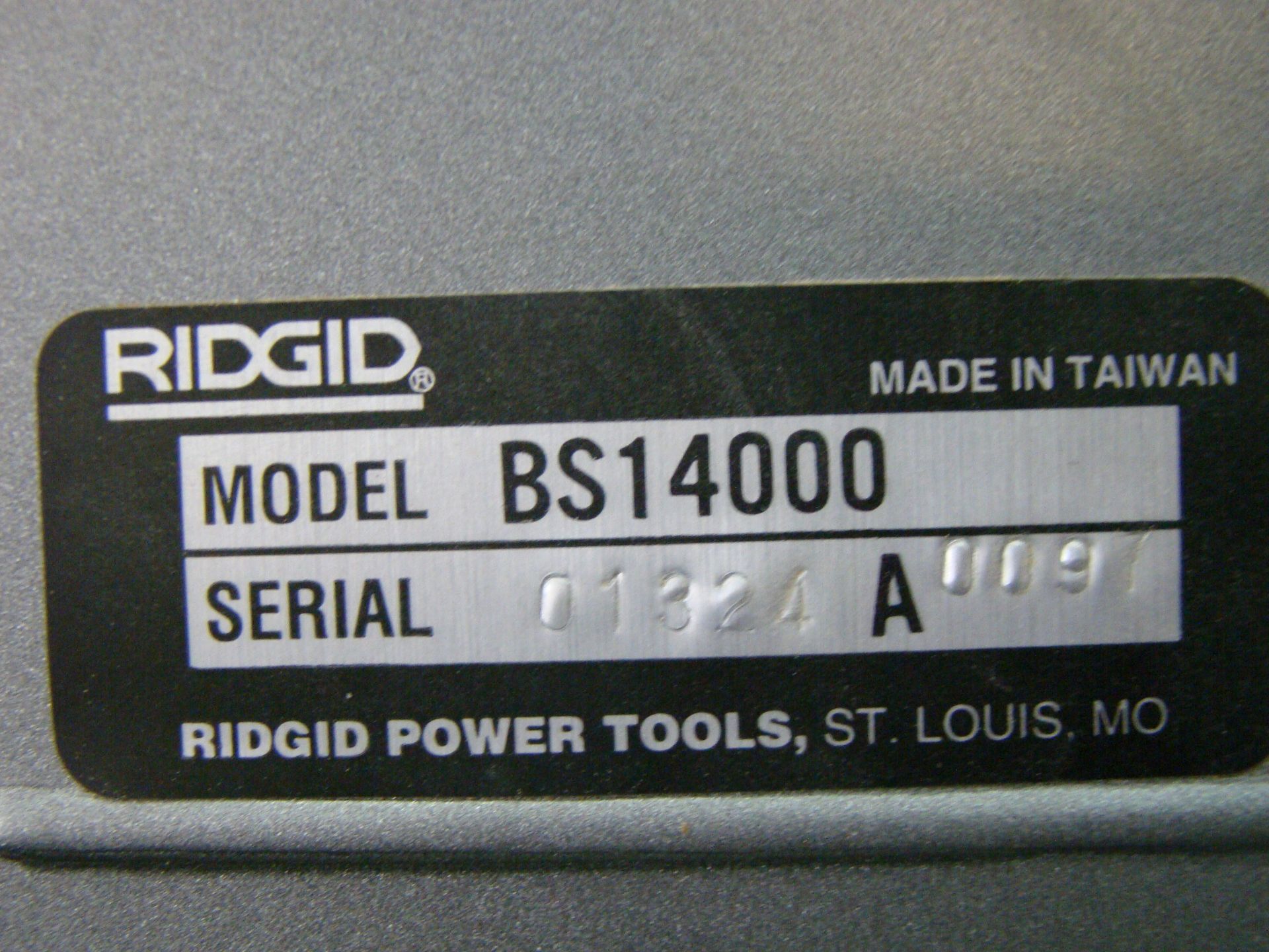 Ridgid 14" Band Saw Model #BS14000 110 volts - Image 4 of 5