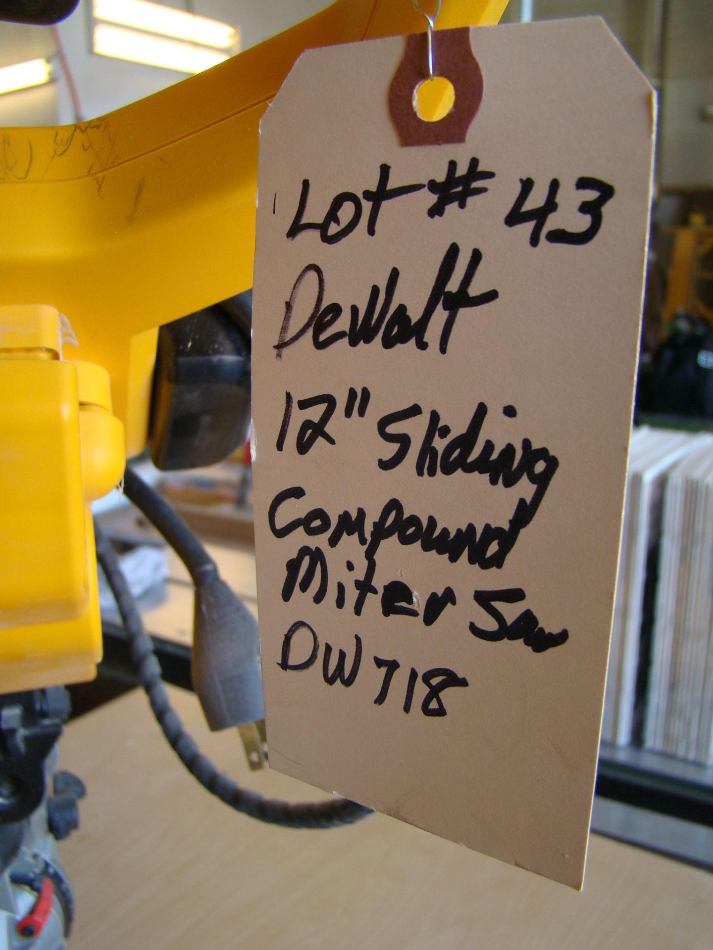 DeWalt 12" Sliding Compound Miter Saw Model DW 718 - Image 2 of 2