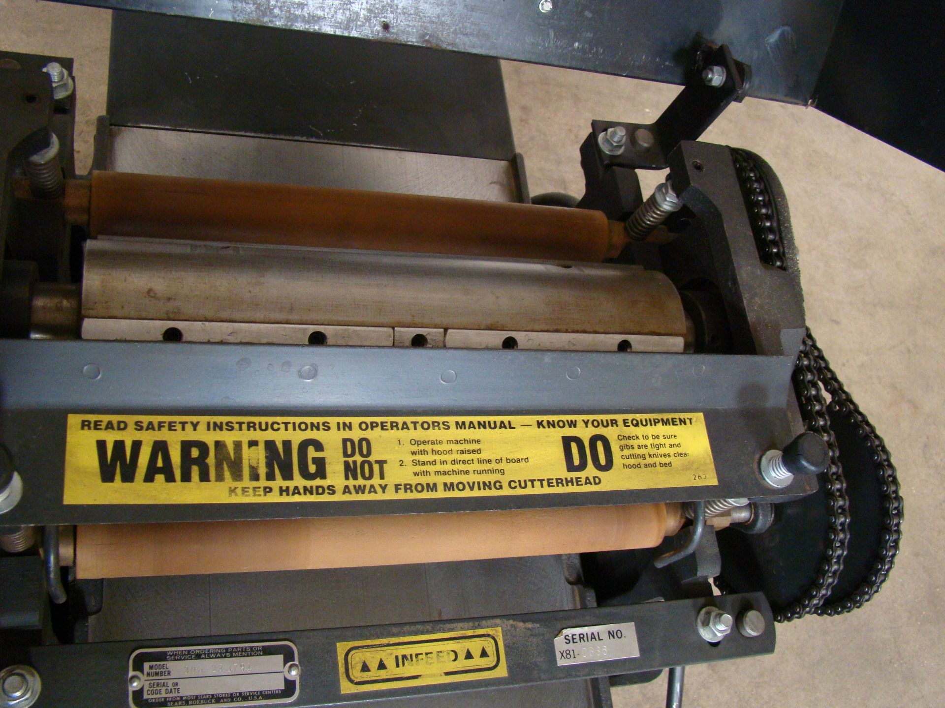 Craftsman 12" Planer/Moulder, Power Feed, 6" thick 2 HP 115/230 Volt 1PH - Image 4 of 8