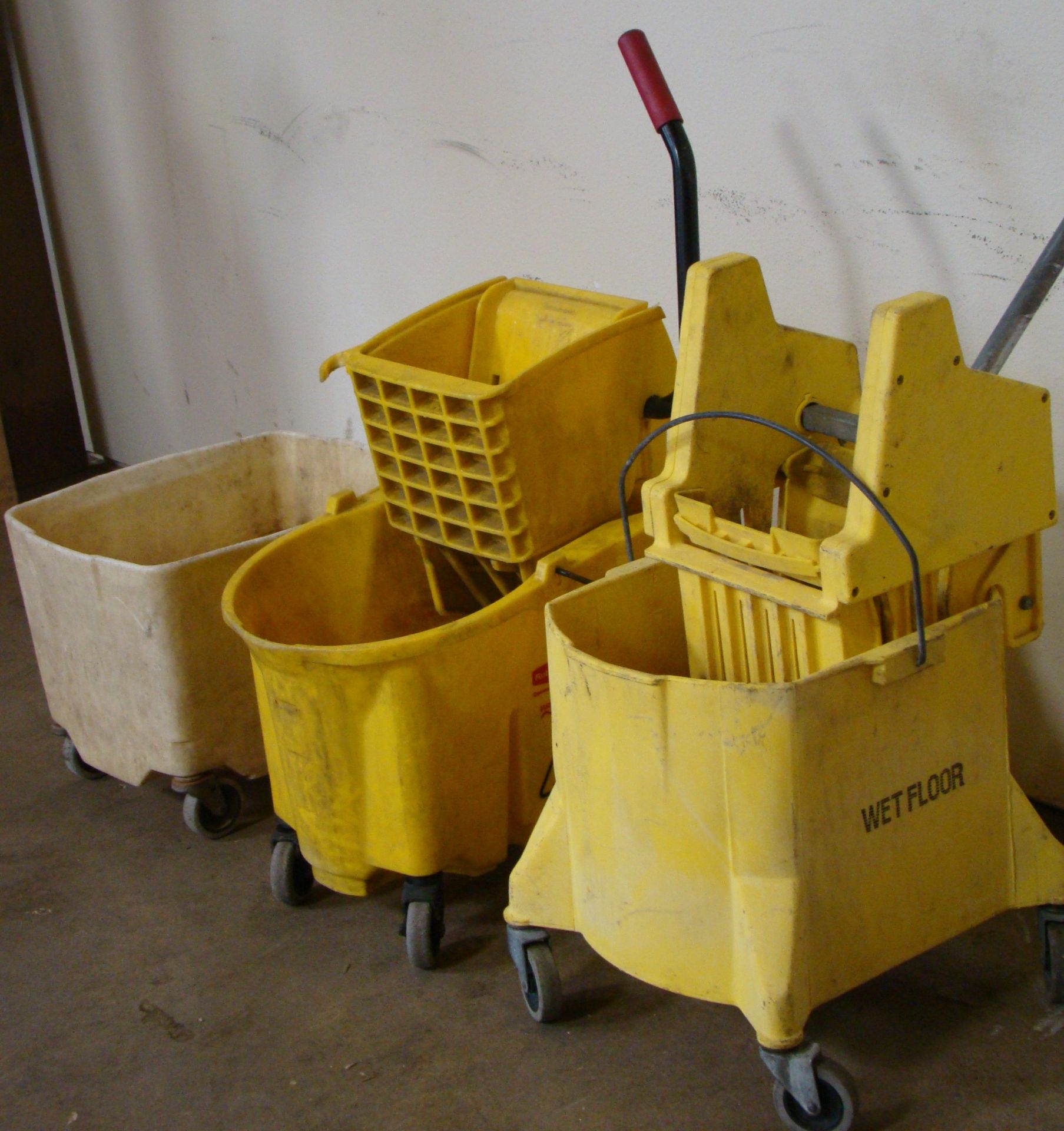3 - Mop buckets on wheels - Image 2 of 2