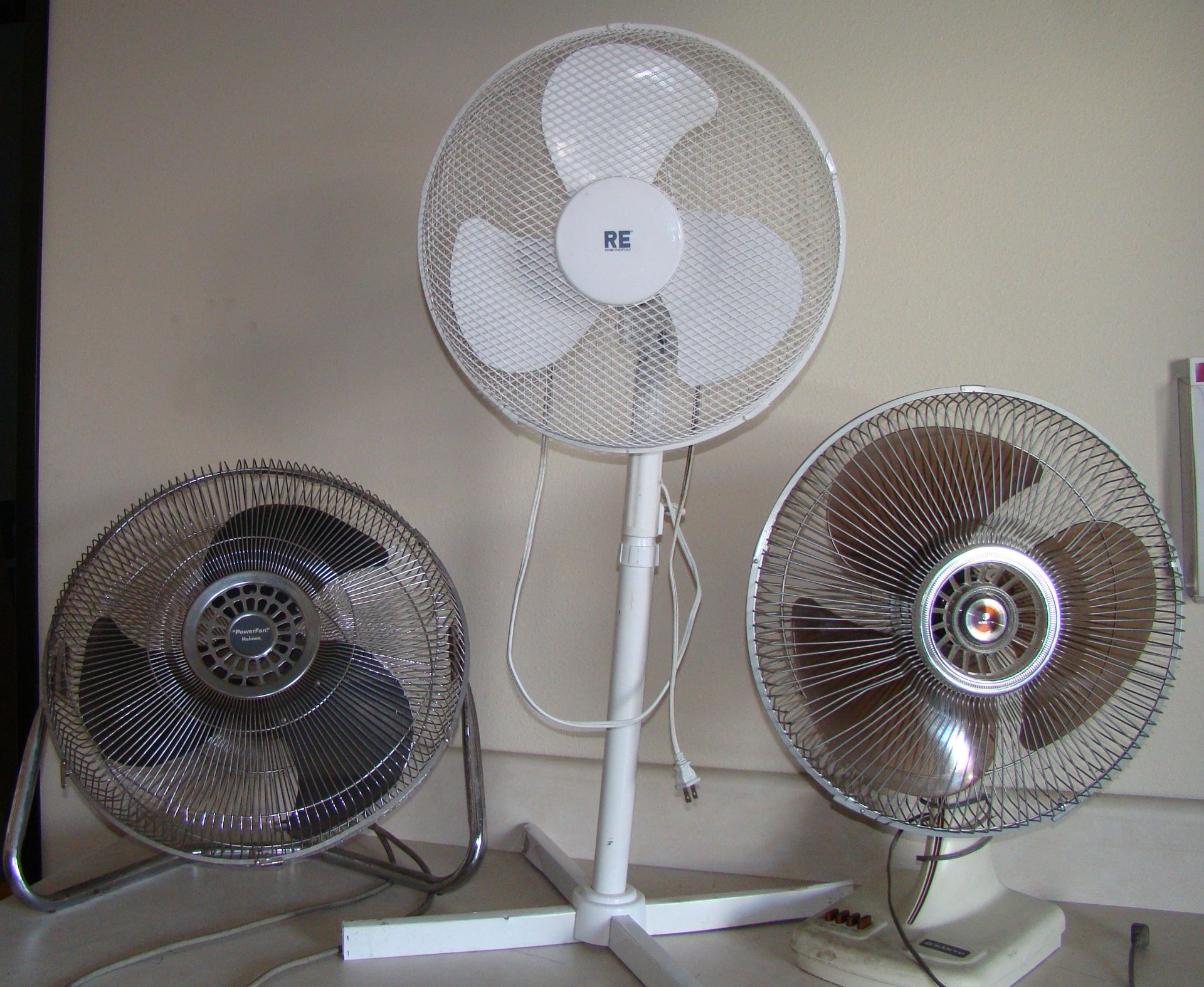 3 - Electric Fans, Power Fan, RE, Sanyo, 115 Volt