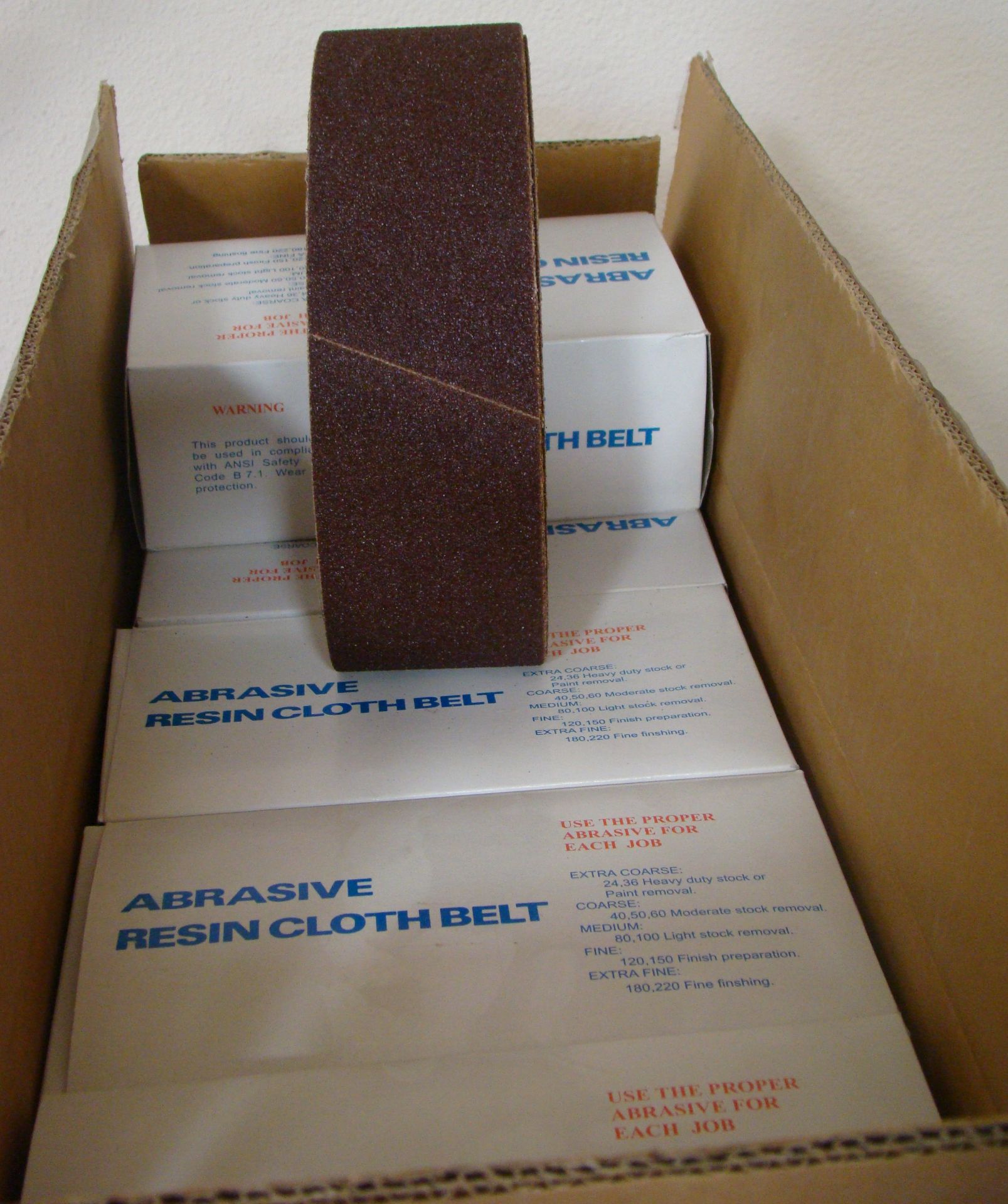 Aluminum Oxide Abrasive Belts 3"x 21" 180 grit 70 pcs and 3" x 24" 40 grit 40 pcs - Image 3 of 3