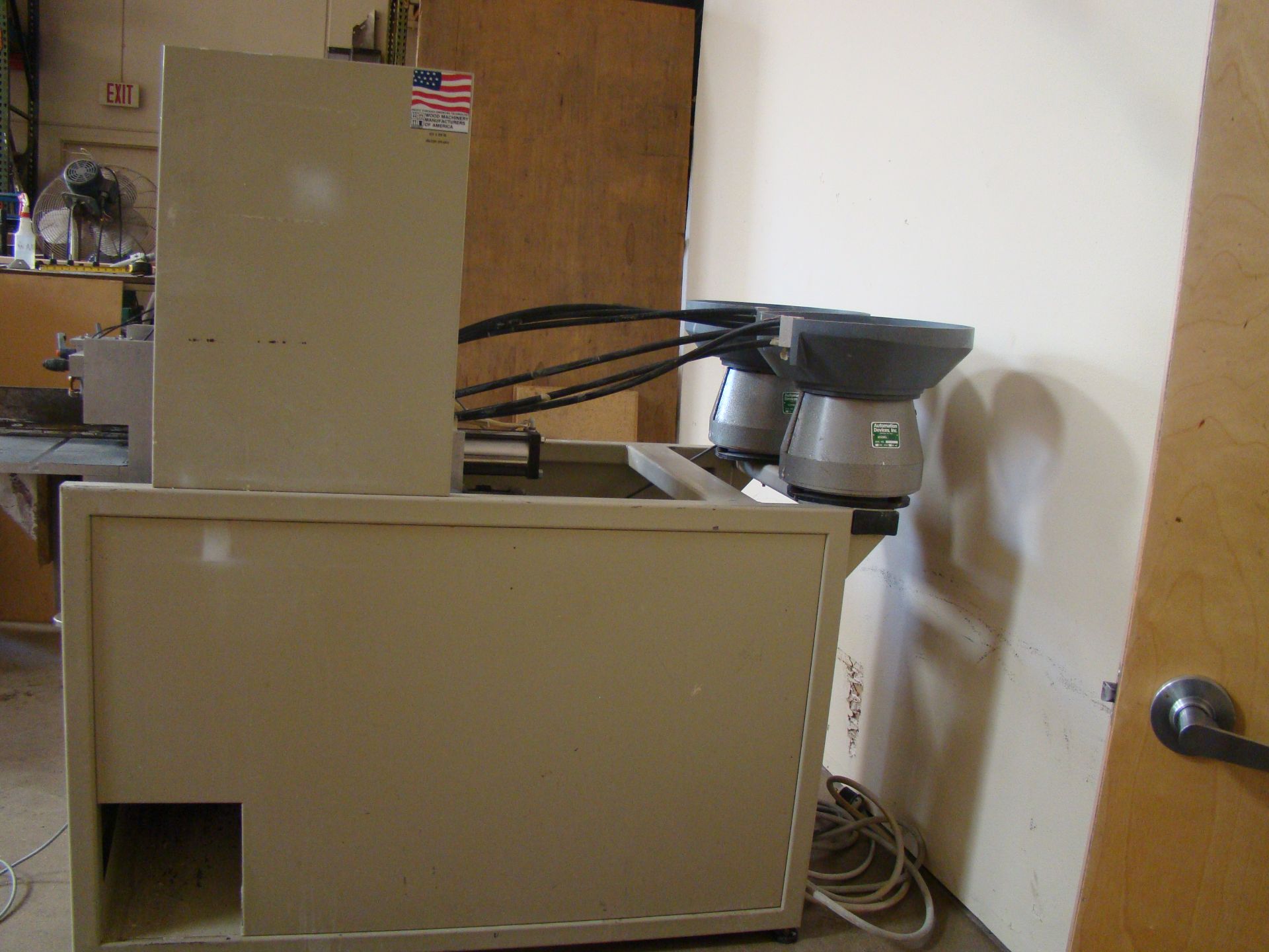 ACCU-Systems 366 Dowel Insertion Machine with Foot Pedal, Vibratory Bowl Feeders, Glue Pot 220 - Image 2 of 8