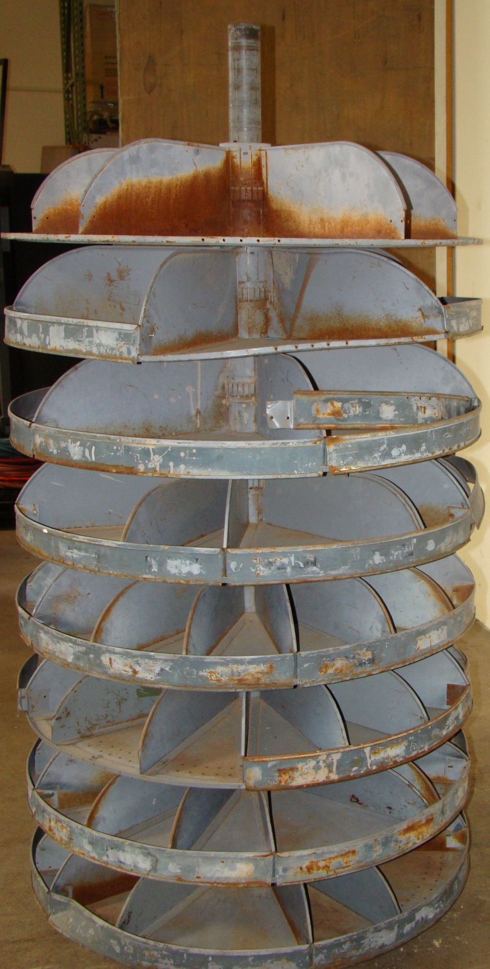 Revolving Bin Bolt Carousel - 8 Shelves 66"h x 36"d - Image 3 of 3