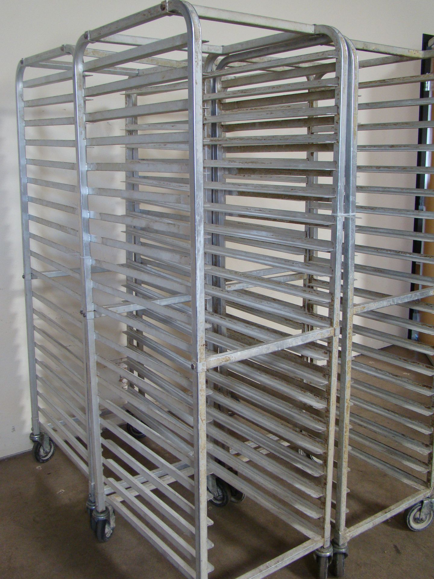 4 - Bakers Aluminum Racks 64" h x 36" w x 20" d (4-20 shelves) - Image 2 of 3
