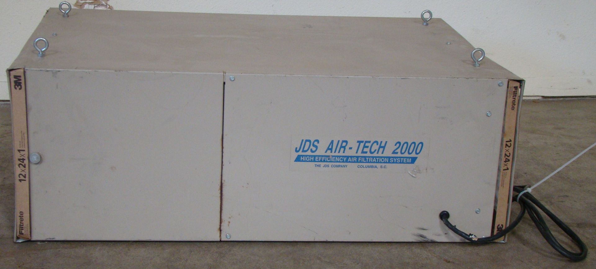 JDS Airtech 2000 High Efficiency Air Filtration system, 115 Volt, 12" h x 35" w x 24" d