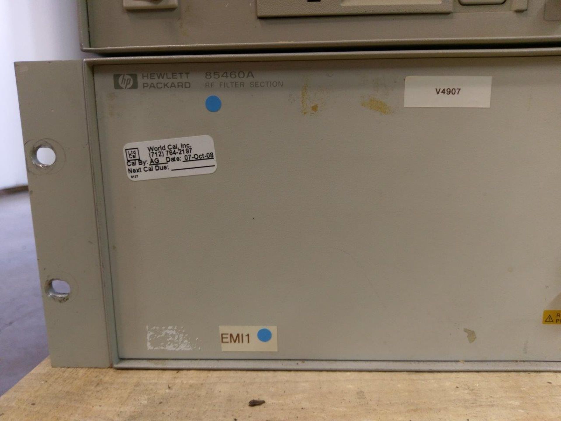 HP Hewlett Packard Model # 8546A EMI Receiver with Model # 85460A RF Filter Section - Image 4 of 8