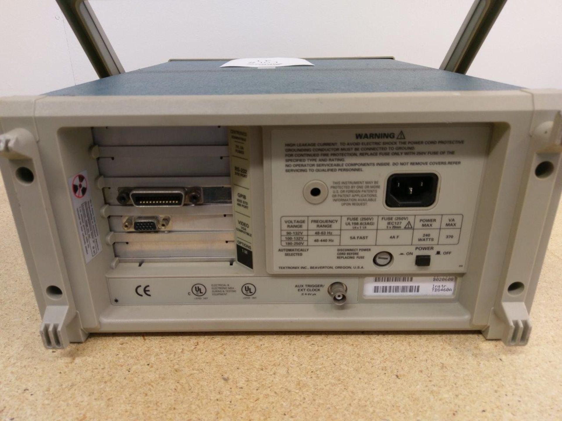 Tektronix Model TDS460A Four Channel Digitizing Oscilloscope - Image 3 of 4