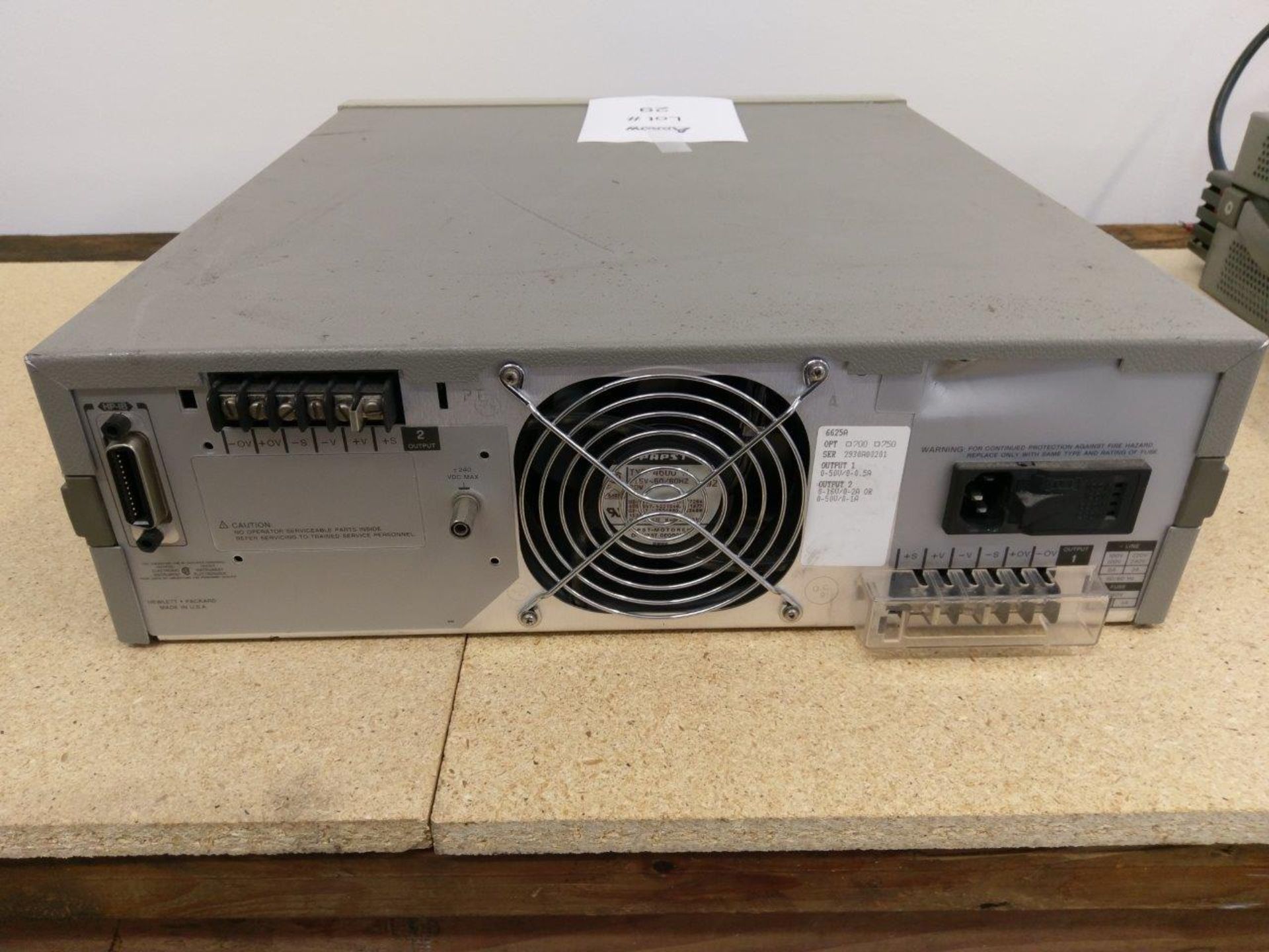 HP Hewlett Packard Model # 6625A System DC Power Supply - Image 3 of 4