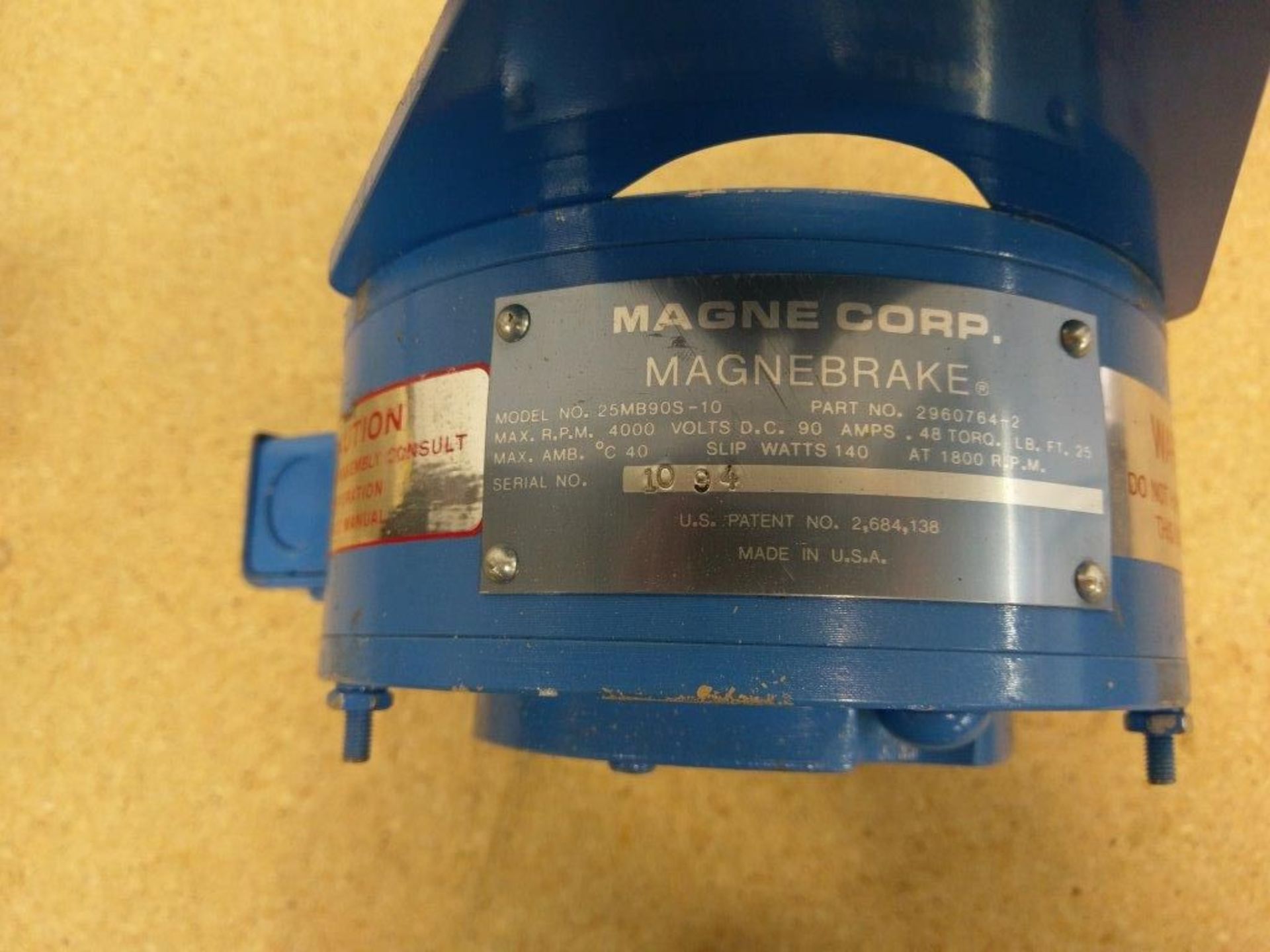 Lot of (2) Magne Corp Magnebrake Model # 25MB90S-10 - Image 2 of 3