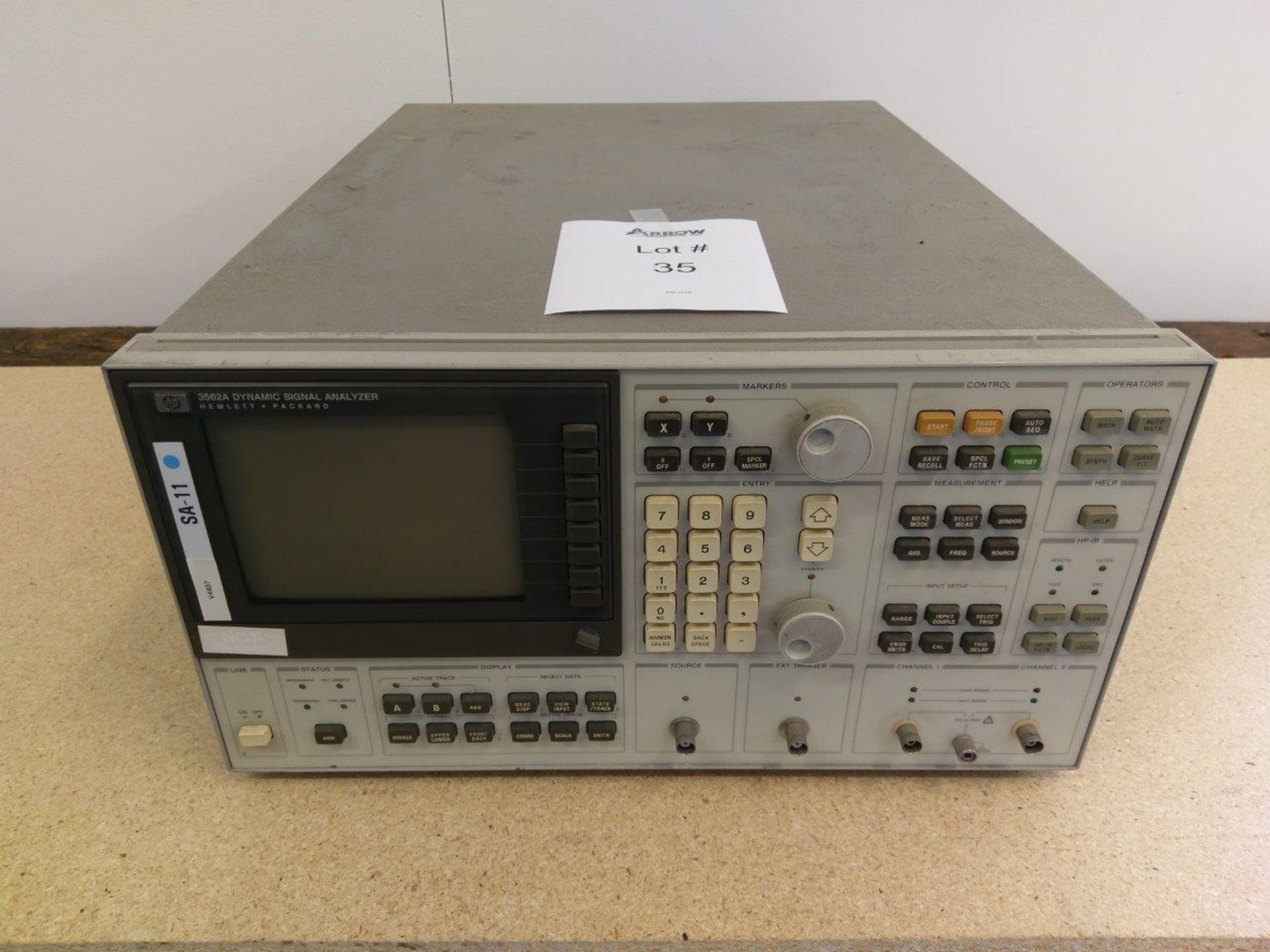 HP Hewlett Packard Model # 3562A Dynamic Signal Analyzer