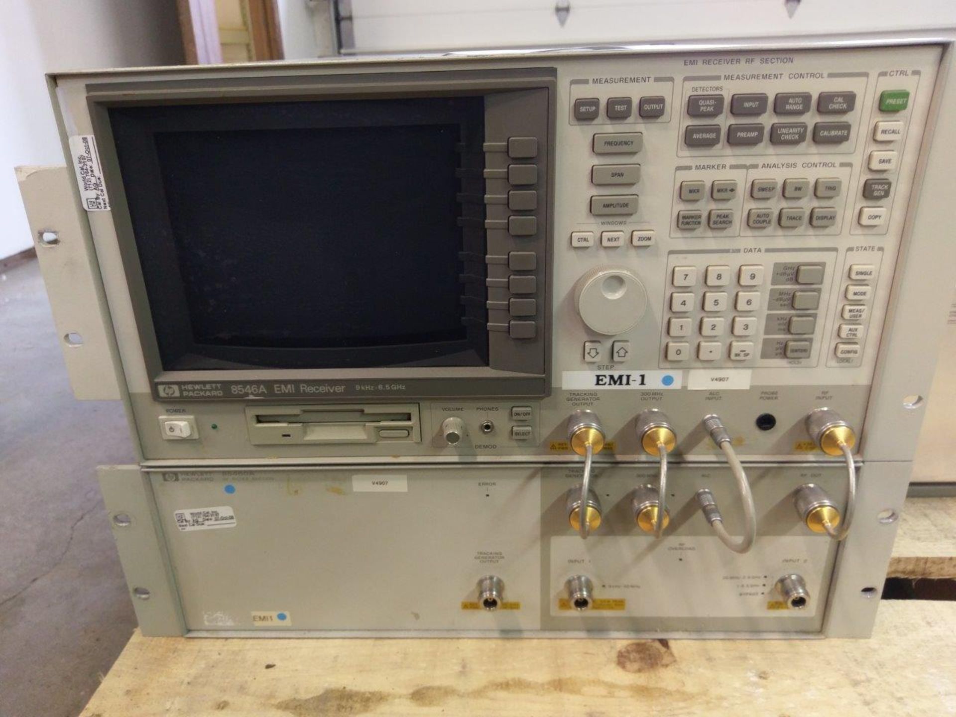 HP Hewlett Packard Model # 8546A EMI Receiver with Model # 85460A RF Filter Section - Image 2 of 8