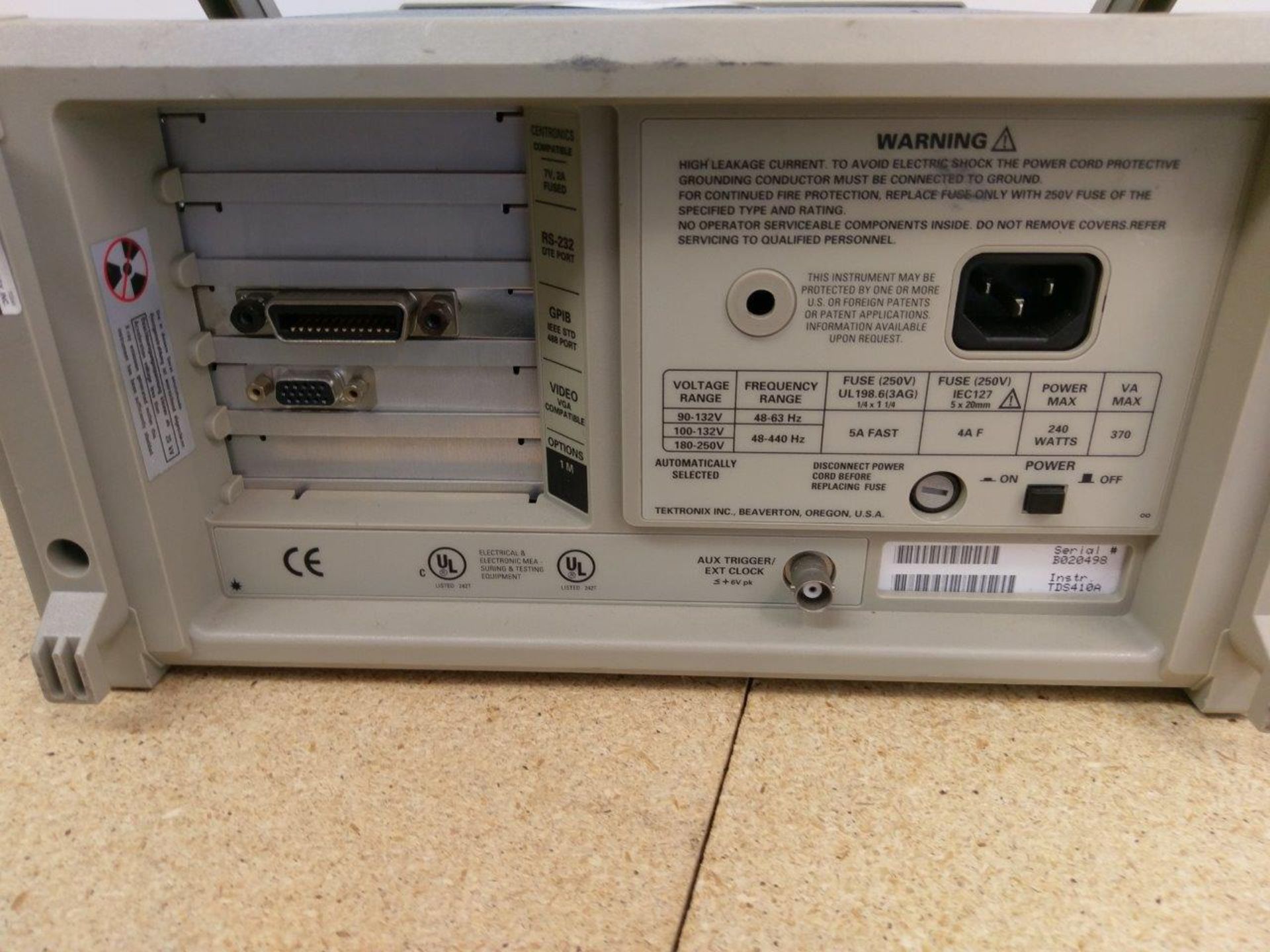 Tektronix Model TDS410A Two Channel Digitizing Oscilloscope - Image 3 of 4