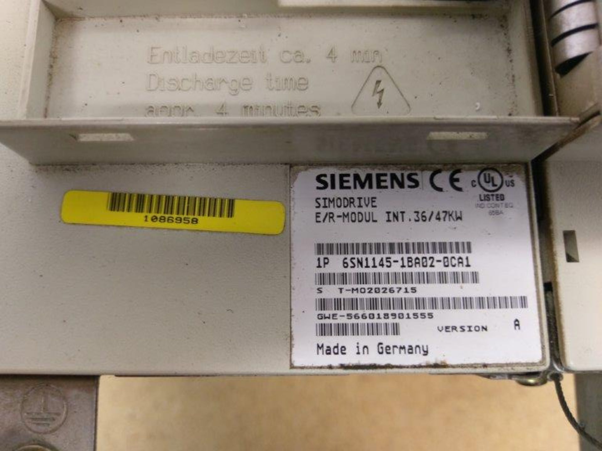 Siemens Simodrive Dual Module - Models 6SN1145-1BA02-0CA1 and 6SN1123-1AA00-0EA1 - Image 2 of 3