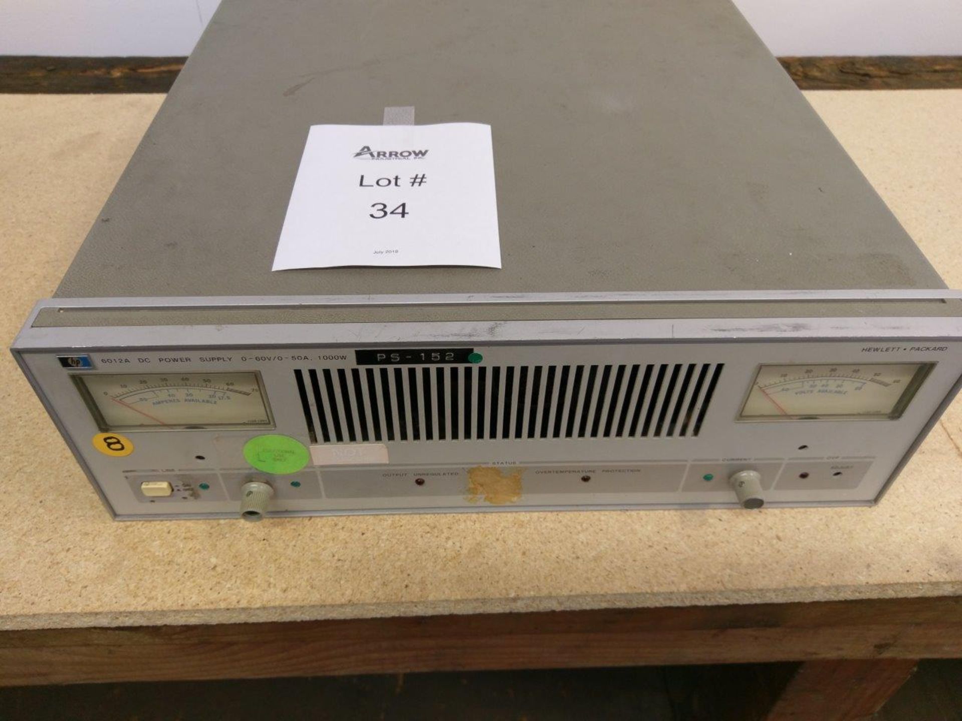 HP Hewlett Packard Model # 6012A DC Power Supply