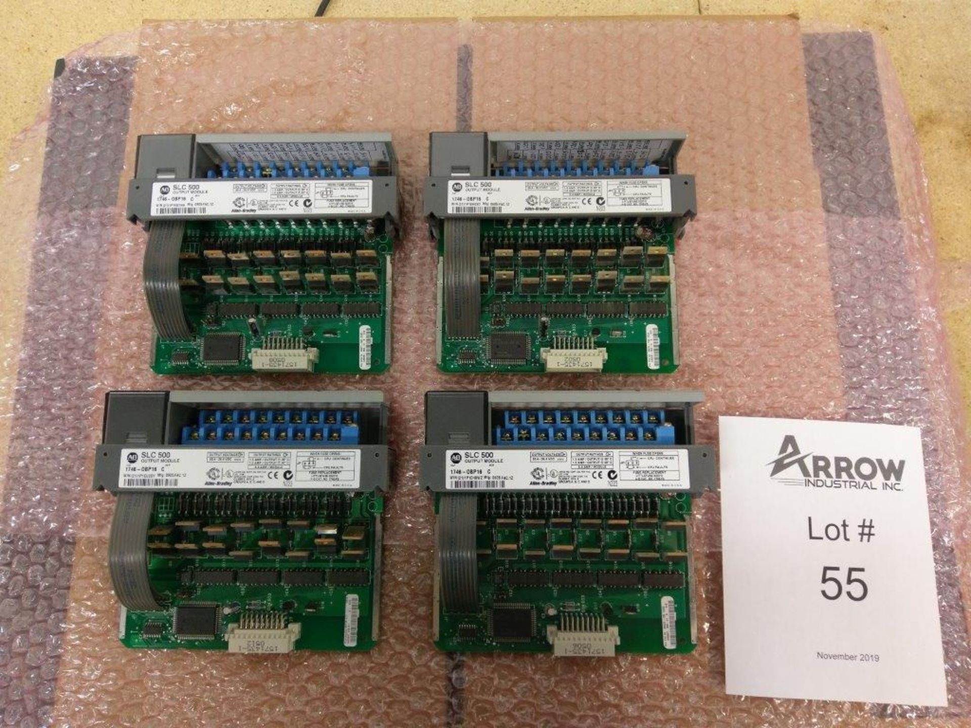 Lot of 4 Allen Bradley SLC500 Output Module Cat# 1746-OBP16