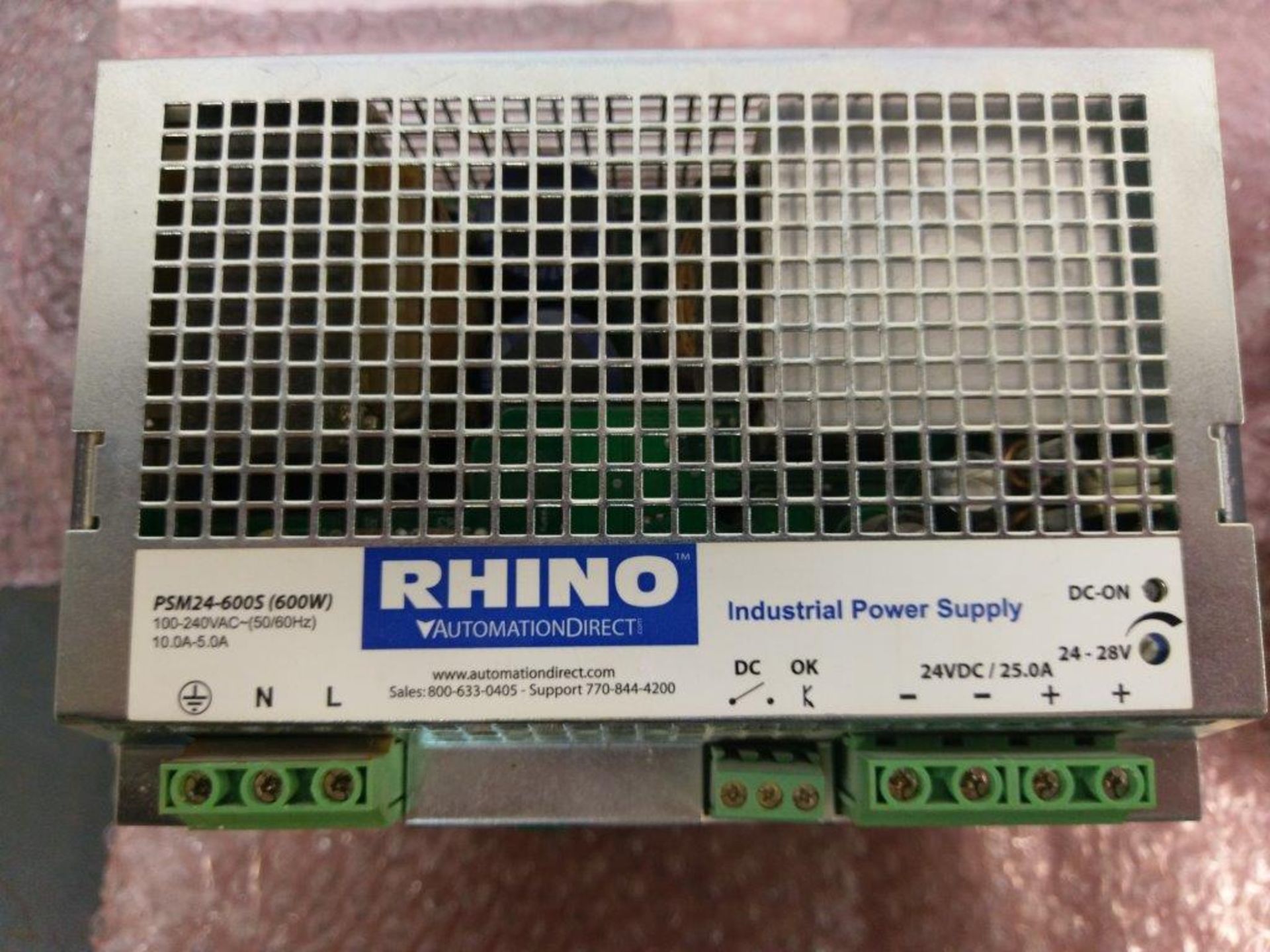 Lot of 2 Rhino Industrial Power Supply Model PSM24-600S - Image 2 of 4