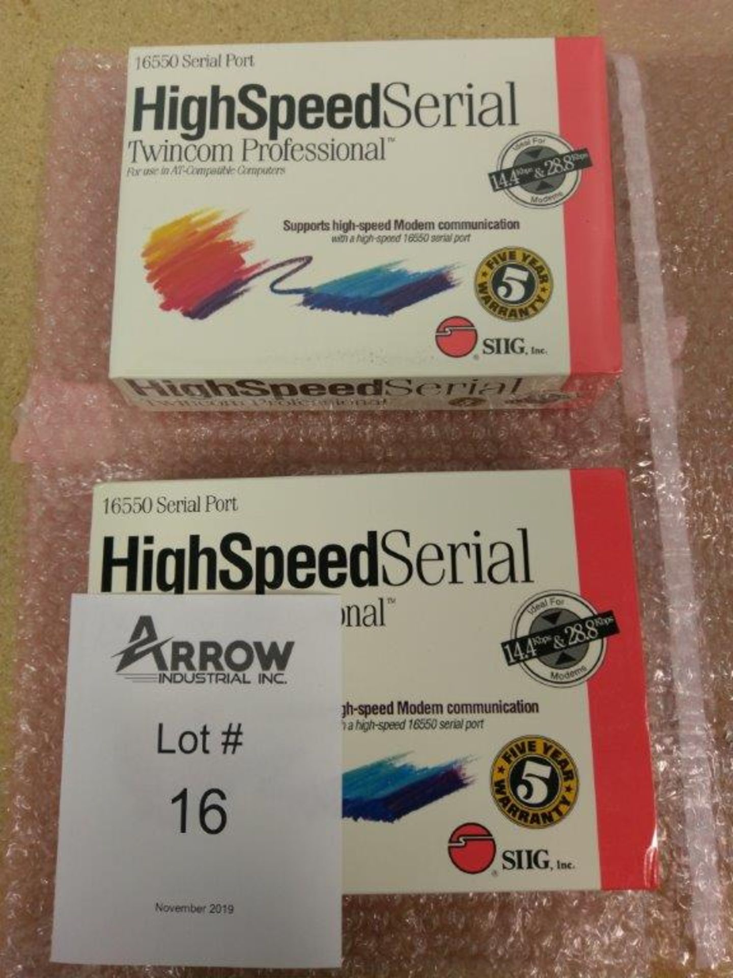 Lot of 2 Twincom Professional HighSpeedSerial 16550 Serial Port