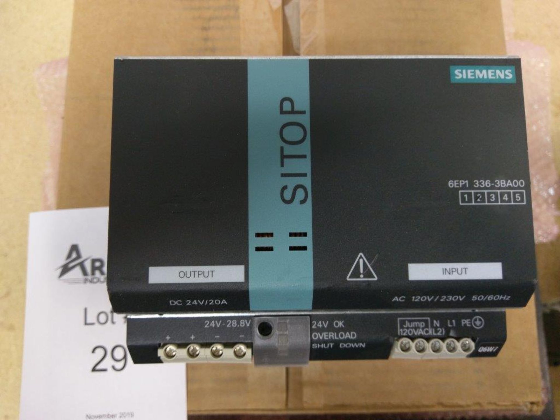 Lot of 5 Siemens SITOP Power Supply Model 1P 6EP1336-3BA00 - Image 2 of 3