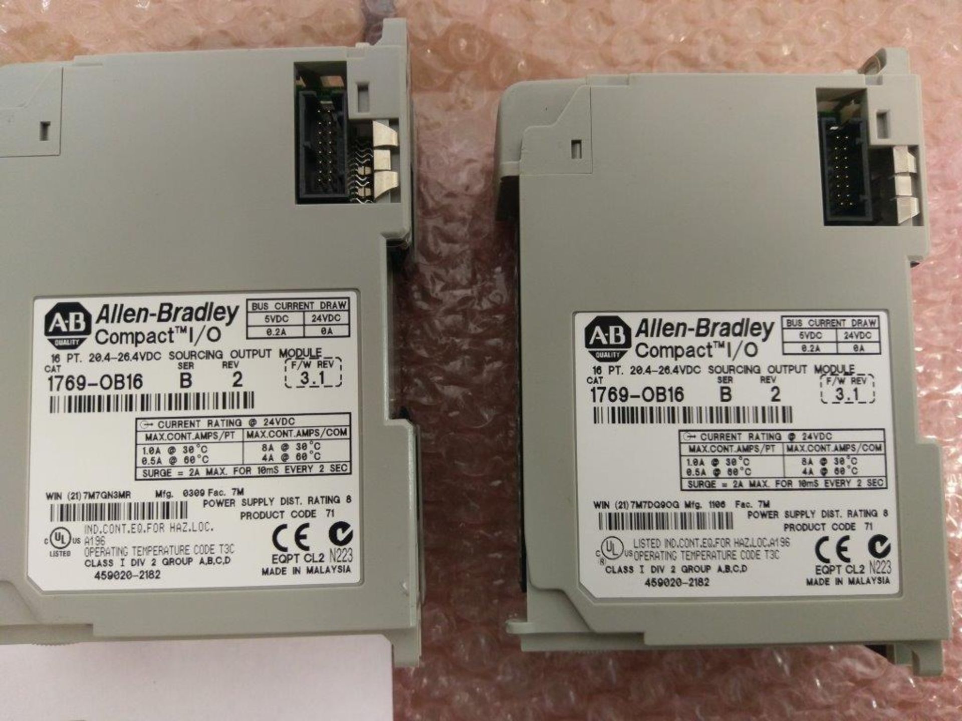Lot of 2 Allen Bradley Compact I/O Output Modules Cat # 1769-OB16 - Image 3 of 3