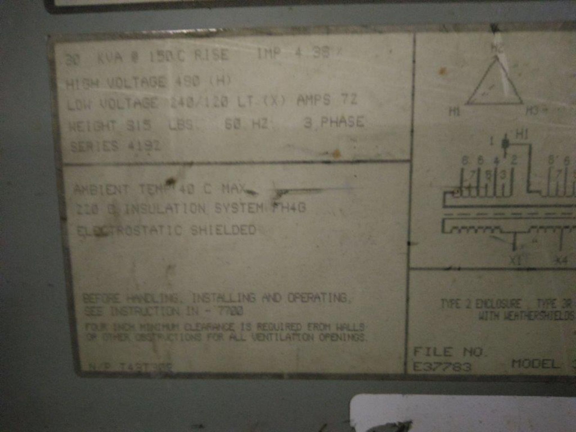 Powertran Transformer 30 KVA - Image 3 of 3