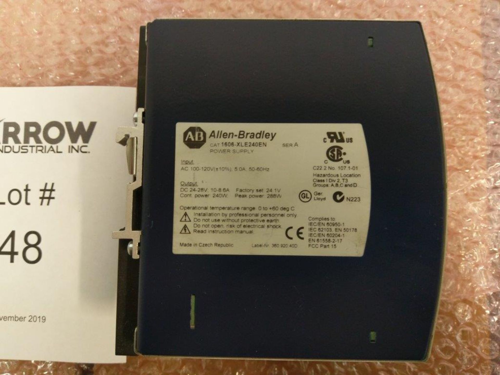 Allen Bradley 1606-XLE Power Supply Cat# 1606-XLE240EN - Image 2 of 2