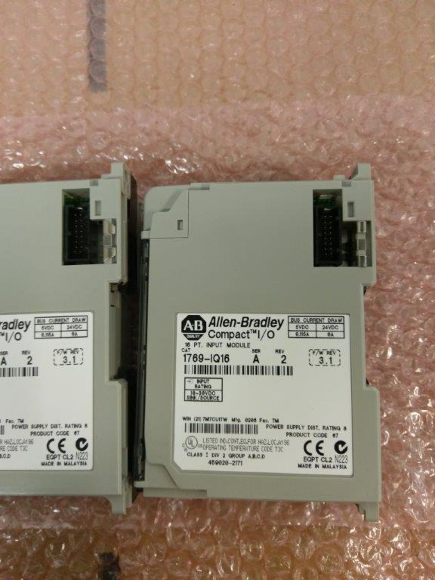 Lot of (3) Allen Bradley Compact I/O Input Module Cat# 1769-IQ16 - Image 3 of 3