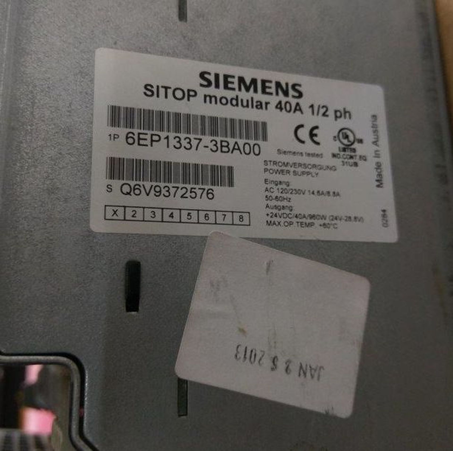 Lot of 5 Siemens SITOP Power Supply Model 1P 6EP1337-3BA00 - Image 3 of 3