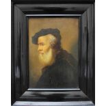 Christoph Paudiss (1630-1666)- attributed, portrait of a bearded men, oil on wooden panel, framed.