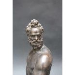 Giovanni da Bologna (1529-1608)- Follower, Bronze sculpture of a male warrior with head and sword