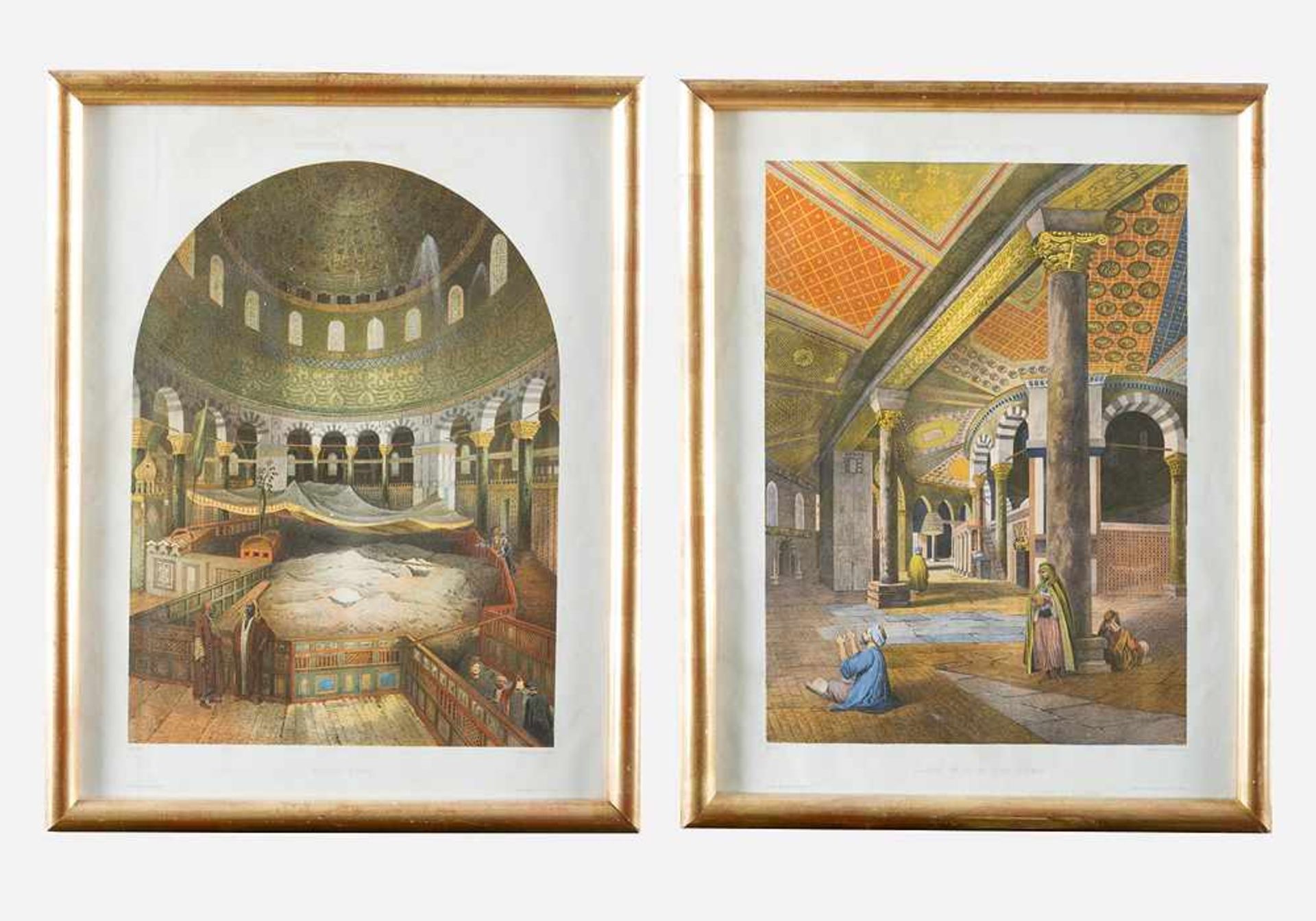 Souvenirs de Jerusalem , Two colour lithographies by Arthus Bertrand Editeur after designs by Contre