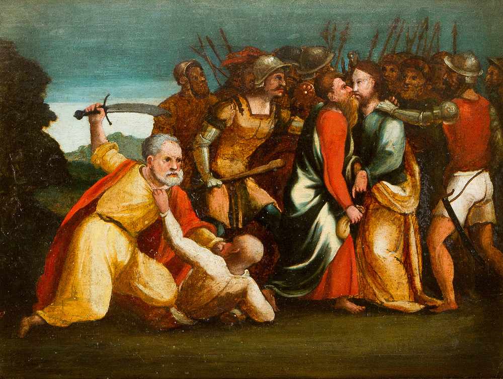 German school 16.th century German school 16.th century, capture of Christ, oil on wooden panel - Image 2 of 3