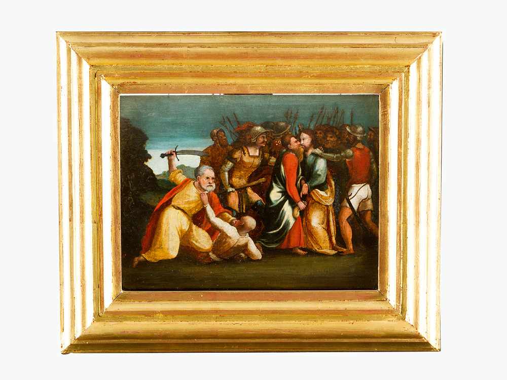 German school 16.th century German school 16.th century, capture of Christ, oil on wooden panel