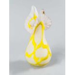 Murano around 1960Murano around 1960, glass vase round shape with upper border, white milk glass