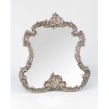 Ladys Mirror ,SilverLadys mirror, with adjustable standing position, silver chased and engraved in