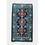 Chinese carpetChinese carpet, with blue white and pink colours , rich decorations in used