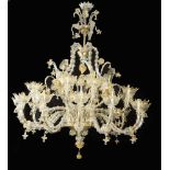Large Venetian ChandelierVenetian chandelier,curved and multiple turned shape with 24 lights and