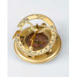 Gilbert & Sons LondonGilbert & Sons, London, compass with sundial polished brass with engraved and