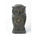 Black Forest eye turning WatchBlack Forest eye turning watch, in form of on owl wood carved with